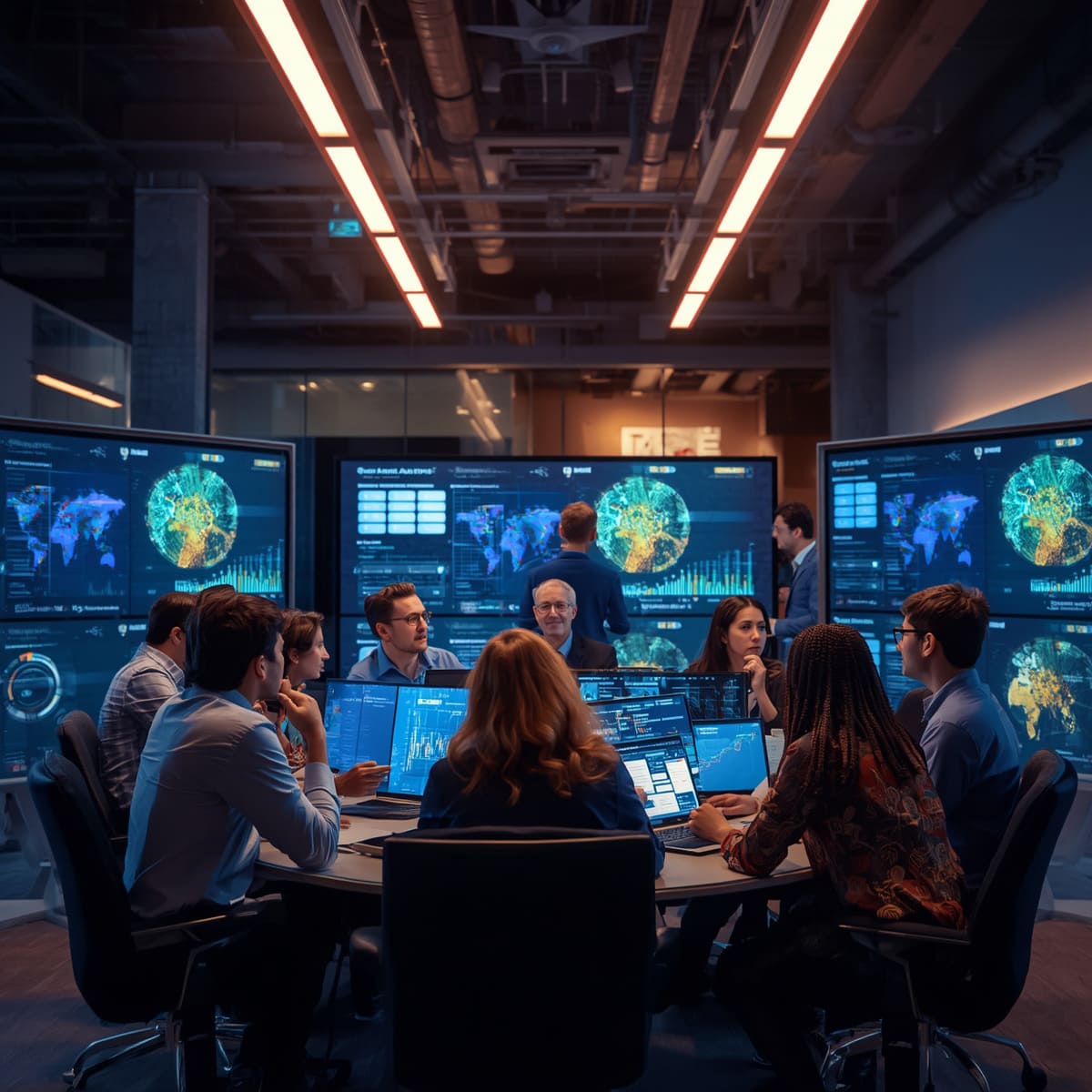 AI agent analyzing data, identifying changes, and taking automated actions.